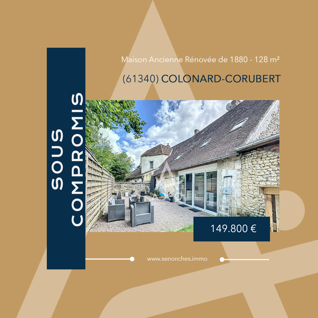 VENDU EN 2 VISITES - Maison Ancienne Rénovée de 1880 à Colonard-Corubert (61340)