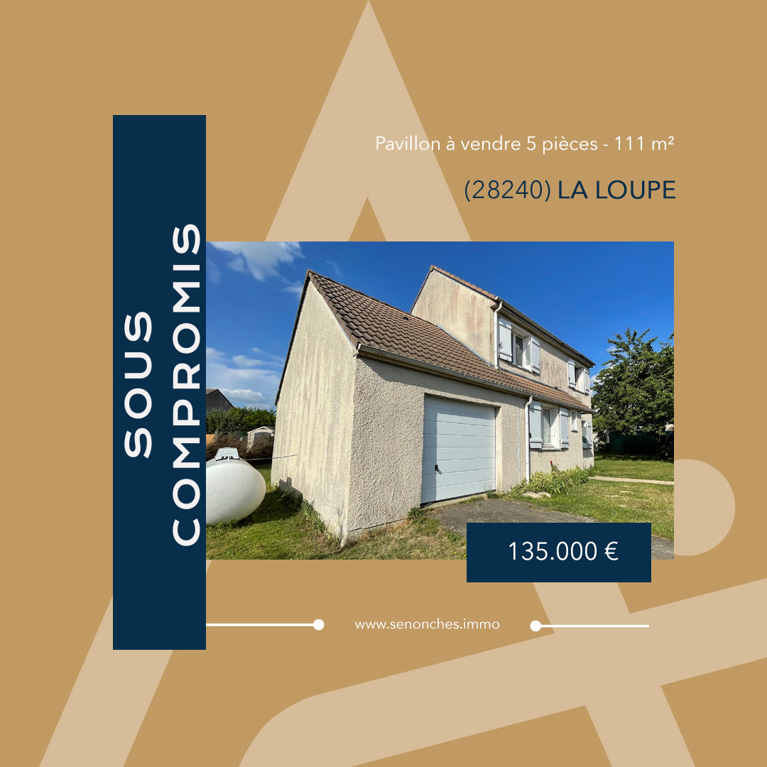 VENDU - Pavillon à vendre 5 pièces - 111 m² - La Loupe (28240)