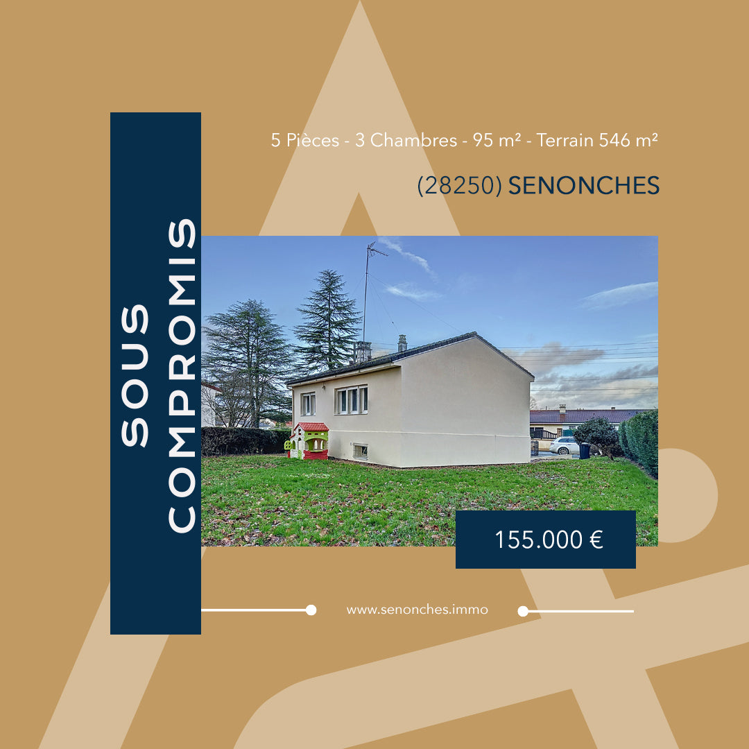 VENDU - Pavillon sur sous sol à vendre 5 pièces - 95 m² - Senonches (28250)