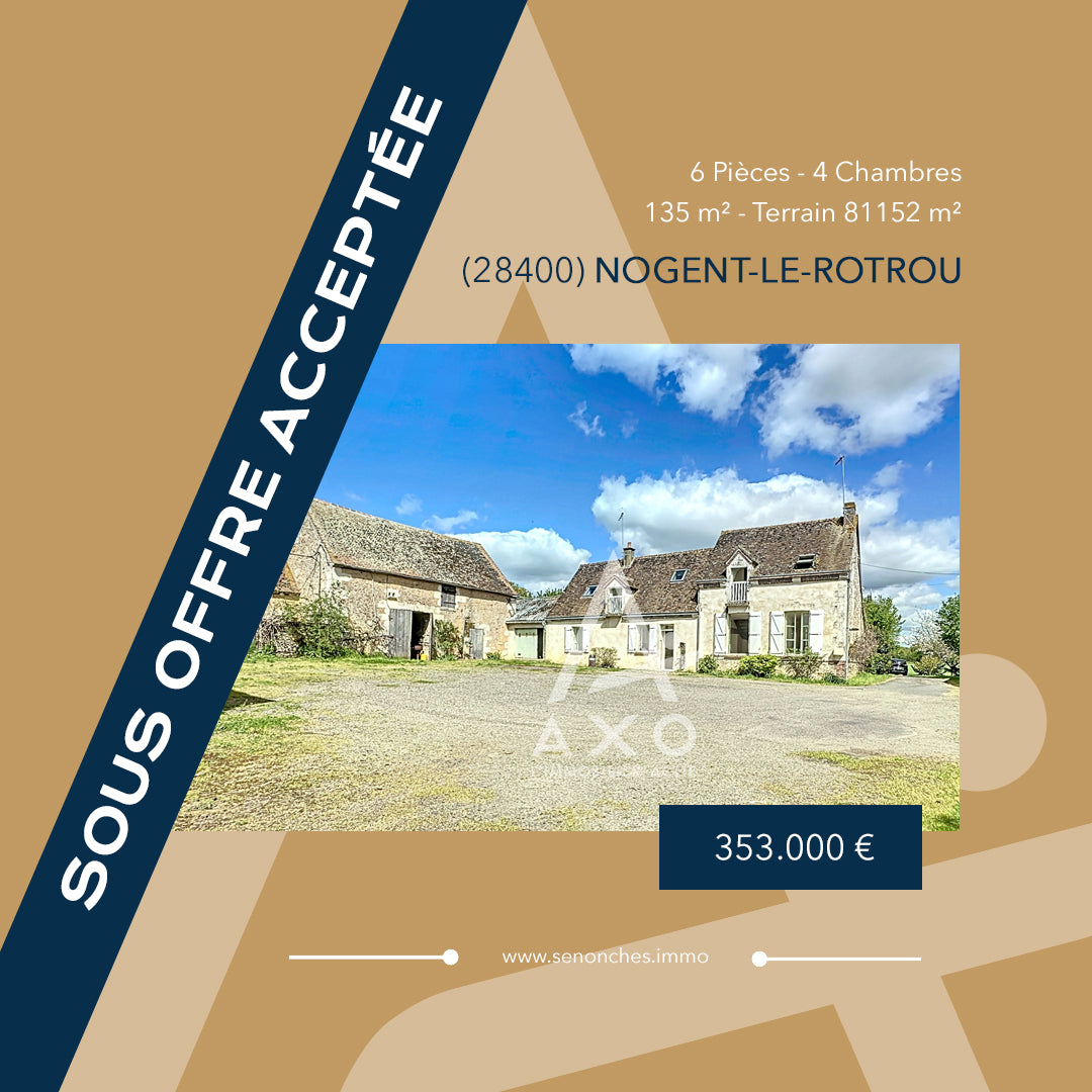VENDU - Ferme Percheronne de 1850 - 135m² - Nogent-le-Rotrou (28400)