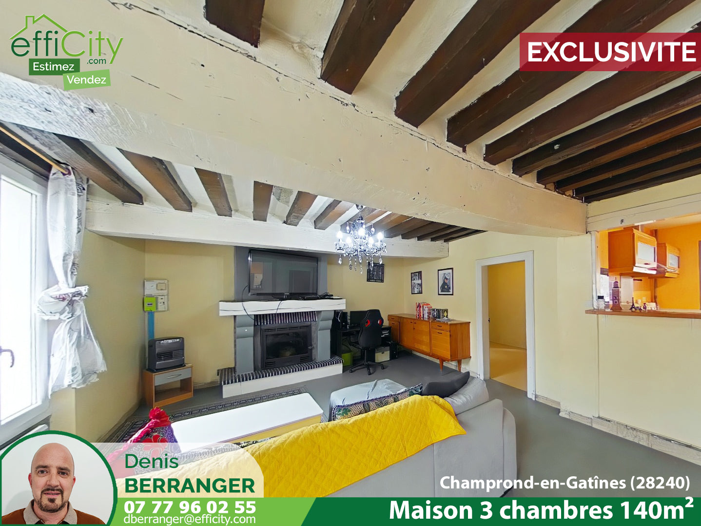 VENDUE Maison 4 pièces - 131 m² - Champrond-En-Gâtine (28240)