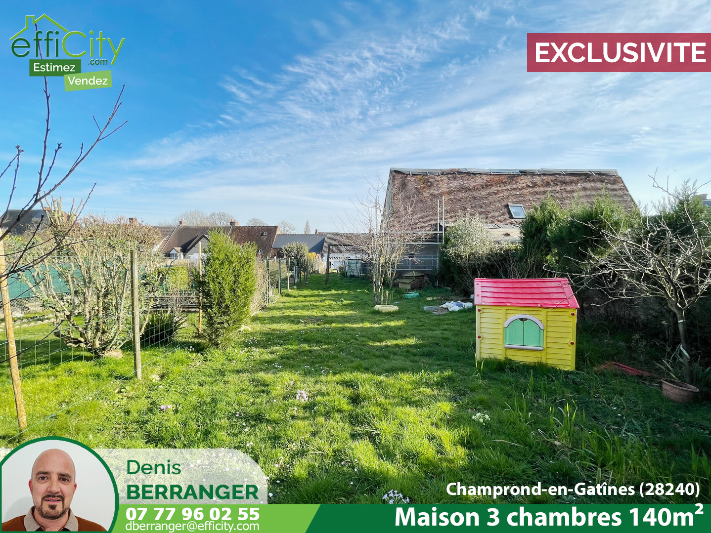 VENDUE Maison 4 pièces - 131 m² - Champrond-En-Gâtine (28240)