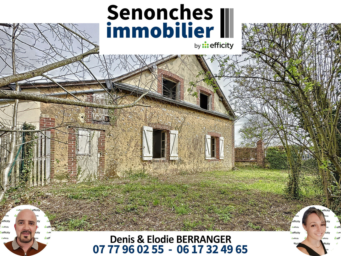 VENDUE - Maison 4 pièces à rénover - 90 m² - Frazé (28160)