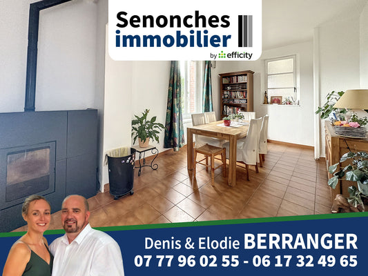 Maison rénovée à vendre 6 pièces - 127 m² + terrain 1120 m² - Saint Remy sur Avre (28380)
