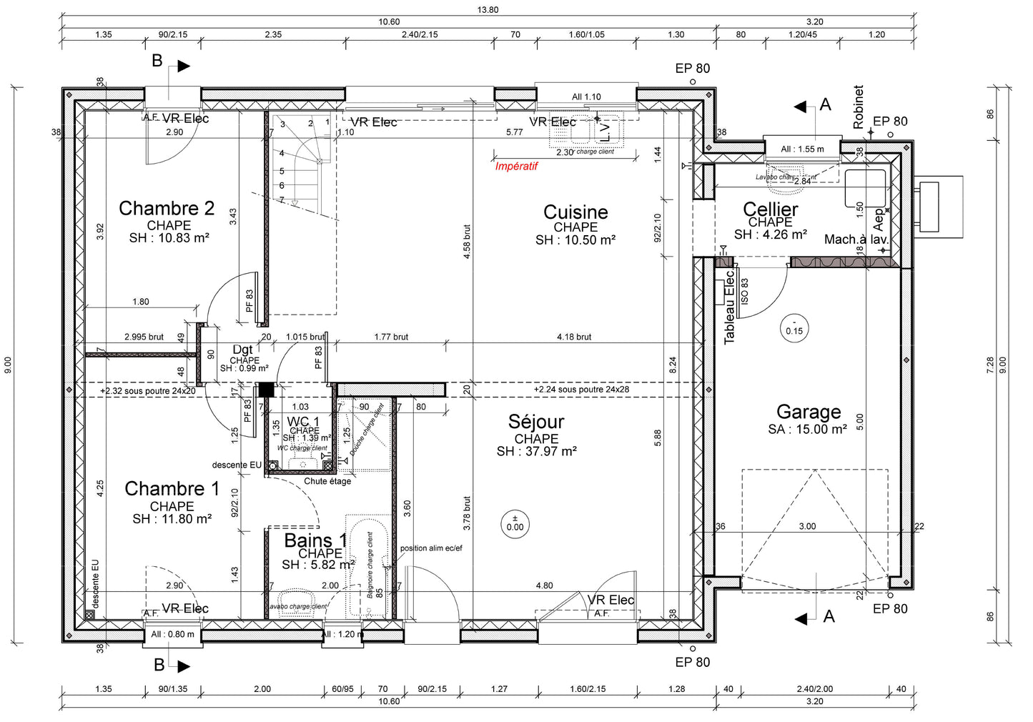 Pavillon moderne de 160 m² – Saint Aubin des Bois (28300), à 10 km de Chartres