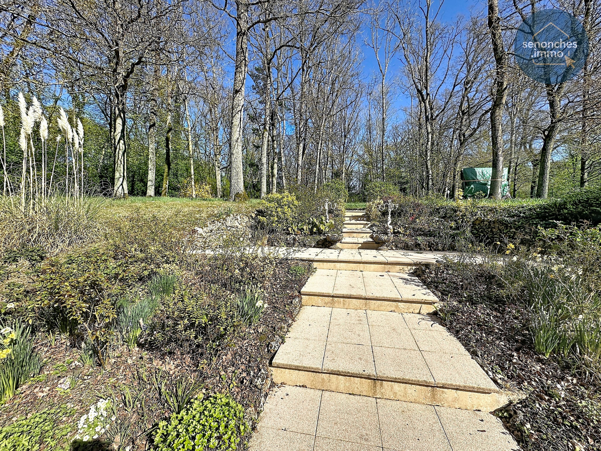 Deuxième terrasse orientée forêt propriété Le Coudray