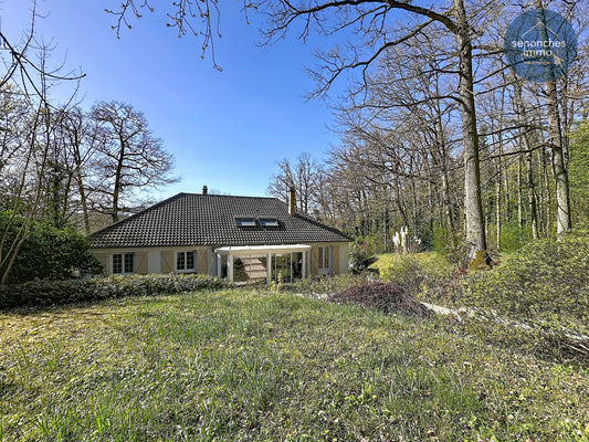 Vue extérieure maison familiale Le Coudray terrain boisé 2700 m²